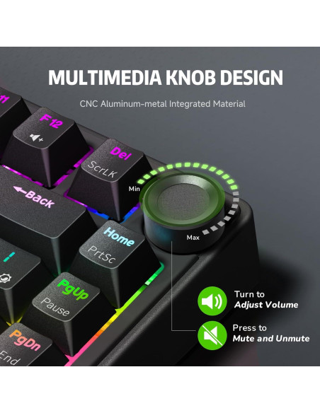 Teclado Mecánico Gaming RK Royal Kludge R75 75% RGB Hot-Swap