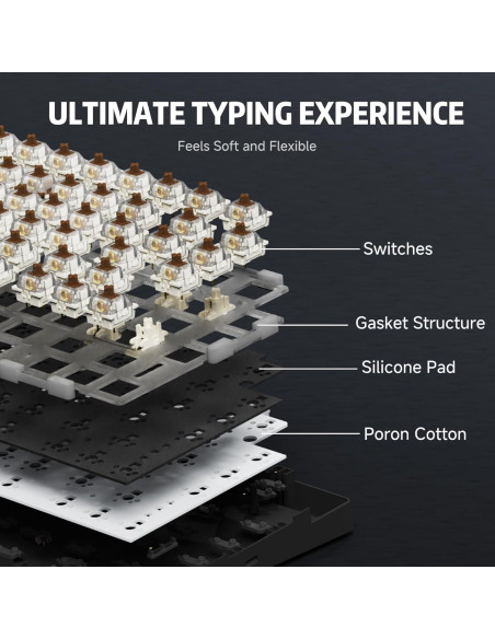 Teclado Mecánico Gaming RK Royal Kludge R75 75% RGB Hot-Swap