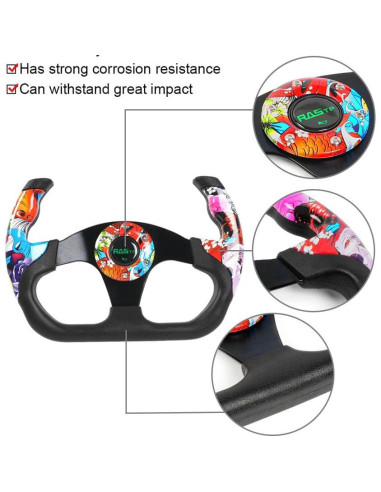 Volante RASTP 32.5cm Universal Rojo para Simulación