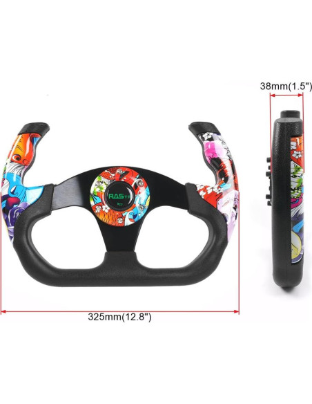 Volante RASTP 32.5cm Universal Rojo para Simulación