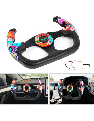 Volante RASTP 32.5cm Universal Rojo para Simulación