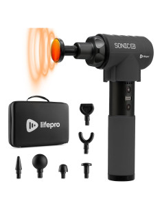Pistola de Masaje LifePro LP-SNCUPLX con Calor y 10 Accesorios