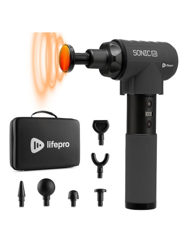 Pistola de Masaje LifePro LP-SNCUPLX con Calor y 10 Accesorios