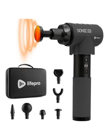 Pistola de Masaje LifePro LP-SNCUPLX con Calor y 10 Accesorios