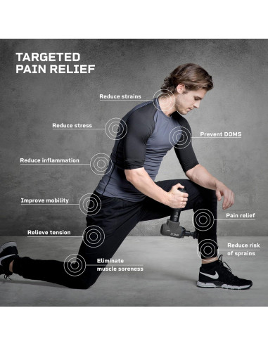 Pistola de Masaje LifePro LP-SNCUPLX con Calor y 10 Accesorios