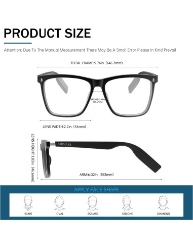 Gafas Inteligentes AIRMARS Bluetooth 5.4 con Altavoz