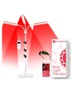Lámpara Terapia Luz Roja Akarishin 3 Cabezas 27W Ajustable