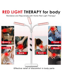 Lámpara Terapia Luz Roja Akarishin 3 Cabezas 27W Ajustable 2