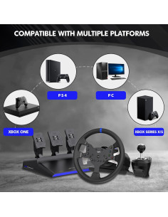 Volante de Carreras PXN V99 con Pedales y Cambiador - 30 cm 2