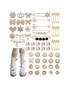 Kit 60 Encantos para Calcetines y Broches Dorados DIY