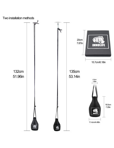 Bolsa de Esquiva de Boxeo INNOLIFE 11.4x18.5cm PU Negro