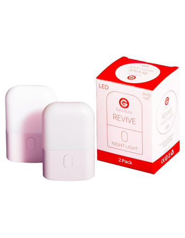 Luz Nocturna Roja Gamma Revive 670nm Terapia Sueño 2 Pzs
