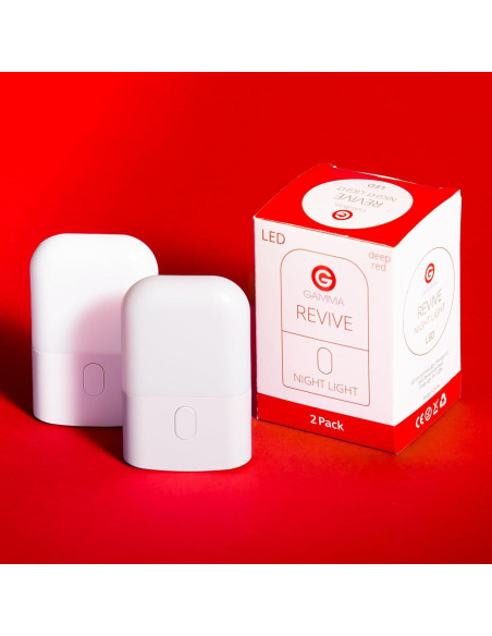 Luz Nocturna Roja Gamma Revive 670nm Terapia Sueño 2 Pzs