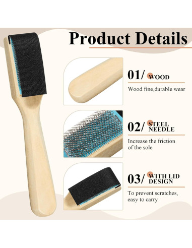 3 Cepillos para Zapatos de Baile Perthlin - Madera y Alambre