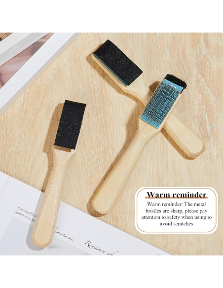3 Cepillos para Zapatos de Baile Perthlin - Madera y Alambre