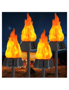 Luces de antorcha solar Toodour 50,8 cm LED a prueba de agua