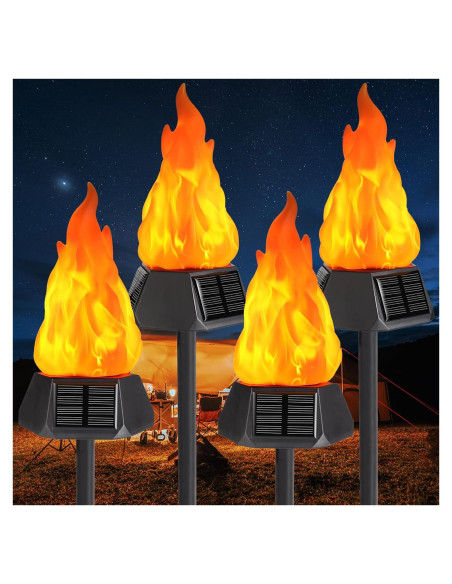 Luces de antorcha solar Toodour 50,8 cm LED a prueba de agua