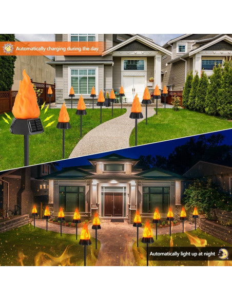 Luces de antorcha solar Toodour 50,8 cm LED a prueba de agua
