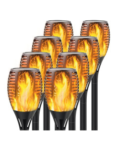 Luces de antorcha solar Permande 8 unidades efecto llama