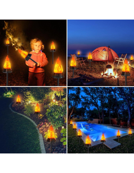 Luces de antorcha solar Toodour 50,8 cm LED a prueba de agua