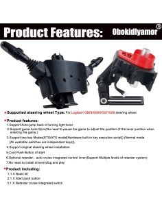 Interruptor de Giro y Limpiaparabrisas Obokidly para G27 G29 2