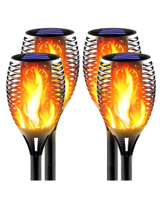Antorchas Solares Awethone 4 Paquete Llama Parpadeante