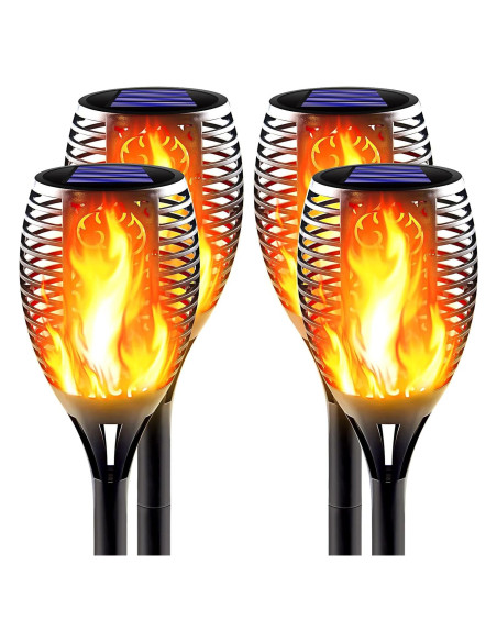 Antorchas Solares Awethone 4 Paquete Llama Parpadeante