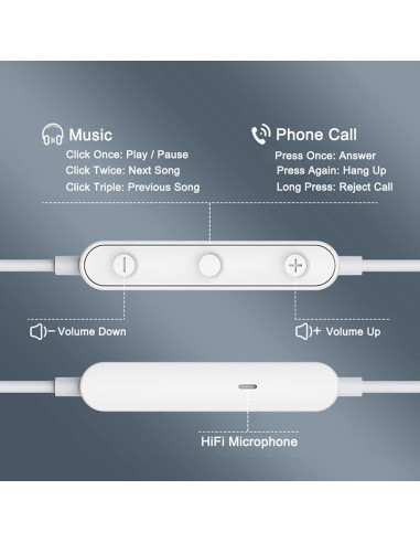 Auriculares con cable TANGOSTU A50 con micrófono y control - Negro