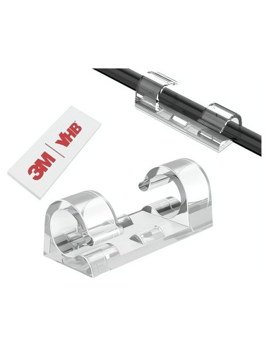 80 Clips de Cable Adhesivos AFFAVON para Organización 7mm