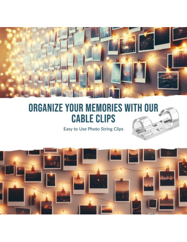 80 Clips de Cable Adhesivos AFFAVON para Organización 7mm