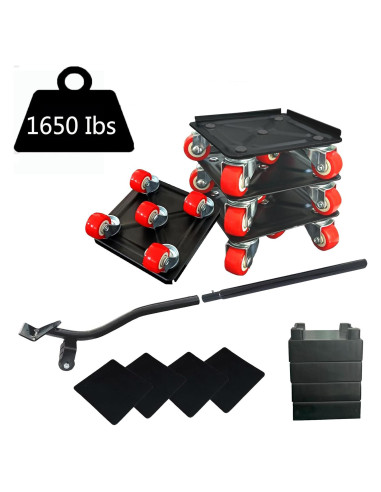 Carretilla para Muebles KAZBFDUB 5 Ruedas 816 kg Rojo