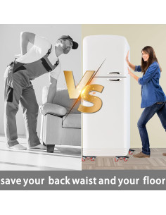 Carretilla para Muebles KAZBFDUB 5 Ruedas 816 kg Rojo 2