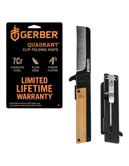 Cuchillo de bolsillo Gerber Gear Quadrant 6.86 cm acero inoxidable