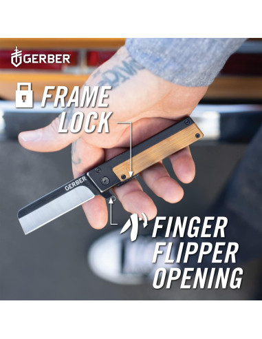 Cuchillo de bolsillo Gerber Gear Quadrant 6.86 cm acero inoxidable