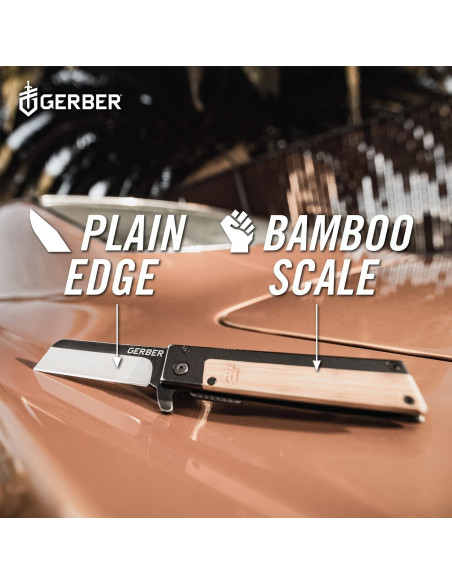 Cuchillo de bolsillo Gerber Gear Quadrant 6.86 cm acero inoxidable