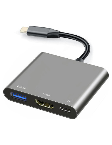 Adaptador USB-C a HDMI 4K Mindorlen con carga rápida