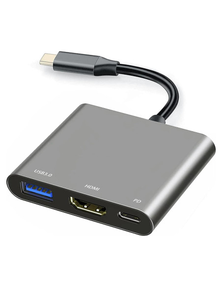 Adaptador USB-C a HDMI 4K Mindorlen con carga rápida
