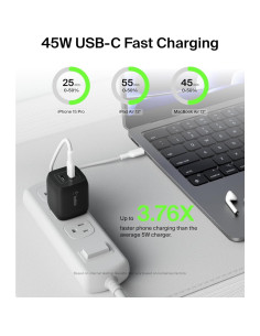 Cargador de pared Belkin 45W USB-C carga rápida para iPhone 2