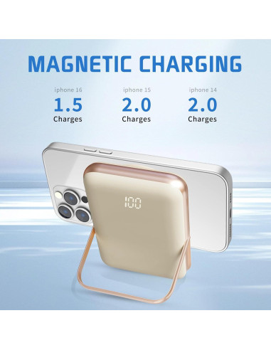 Cargador Portátil EKR 10000mAh Inalámbrico Magnético