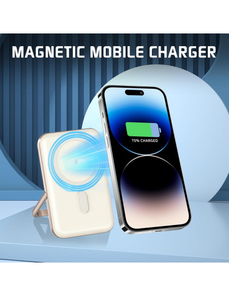 Cargador Portátil EKR 10000mAh Inalámbrico Magnético