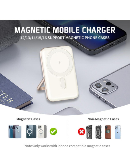 Cargador Portátil EKR 10000mAh Inalámbrico Magnético