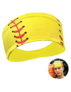 Cinta para la cabeza amarilla Genérico, elástica y transpirable