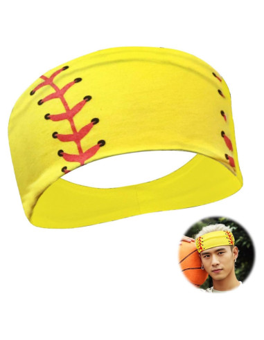 Cinta para la cabeza amarilla Genérico, elástica y transpirable