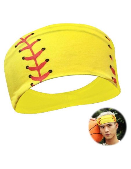 Cinta para la cabeza amarilla Genérico, elástica y transpirable