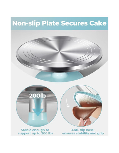 Soporte Giratorio Kootek 30.5 cm Antideslizante para Pasteles