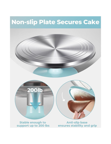 Soporte Giratorio Kootek 30.5 cm Antideslizante para Pasteles