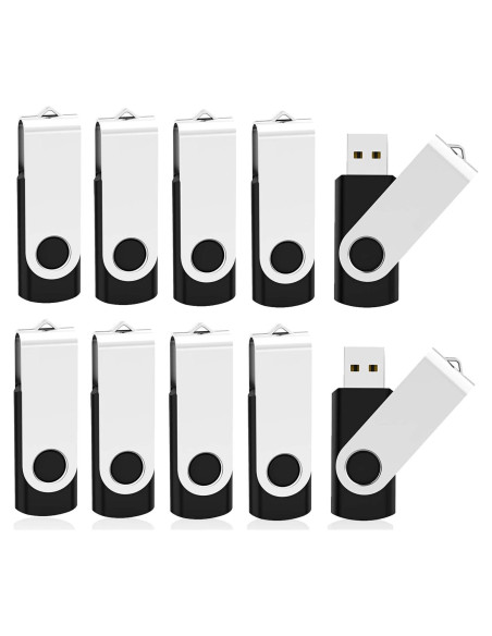 Paquete de 10 Unidades Flash USB 2.0 KOOTION 4GB Negro Paquete de 10 Unidades Flash USB 2.0 KOOTION 4GB Negro