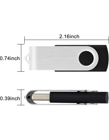 Paquete de 10 Unidades Flash USB 2.0 KOOTION 4GB Negro