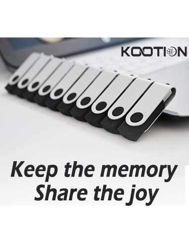 Paquete de 10 Unidades Flash USB 2.0 KOOTION 4GB Negro