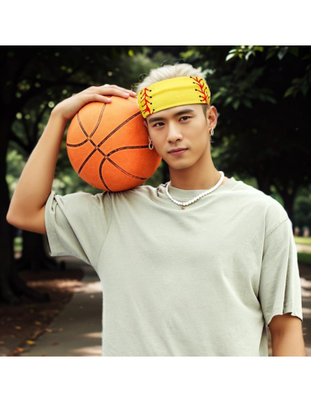 Cinta para la cabeza amarilla Genérico, elástica y transpirable